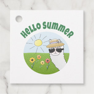 Alpaka-Party Hello Summer Alpaca partytime Favour Tags