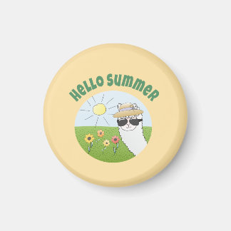 Alpaka party Hello Summer Alpaca partytime Magnet