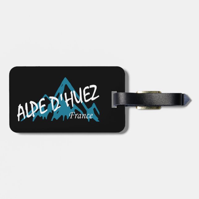 Alpe d’Huez France Mountains Luggage Tag (Back Horizontal)