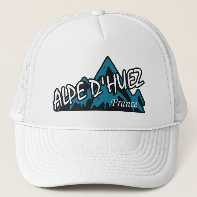 Alpe d’Huez France Mountains Trucker Hat (Front)