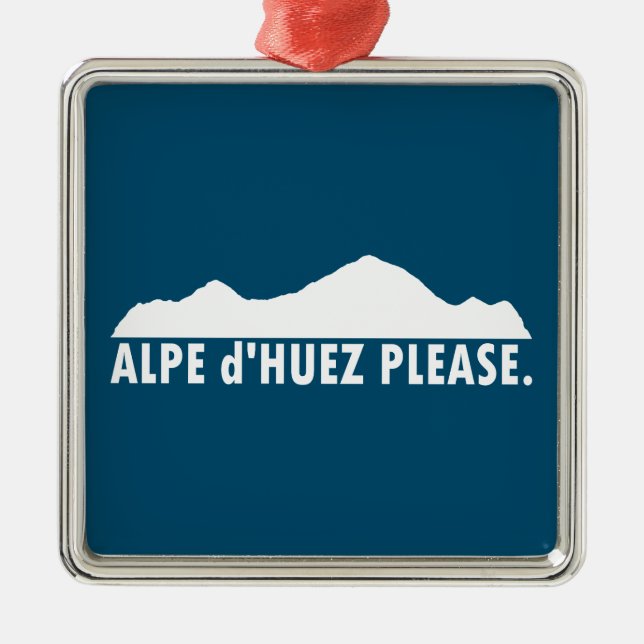Alpe d’Huez France Please Metal Tree Decoration (Front)