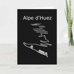 Alpe d Huez in France cycling design for men and Card
