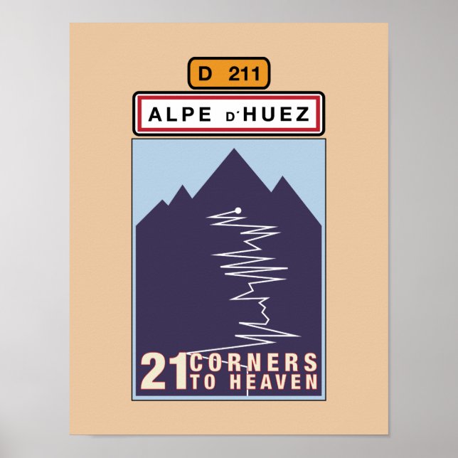 ALPE D'HUEZ 21 CORNERS POSTER (Front)