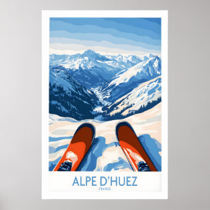Alpe dHuez Art Print Winter Sports