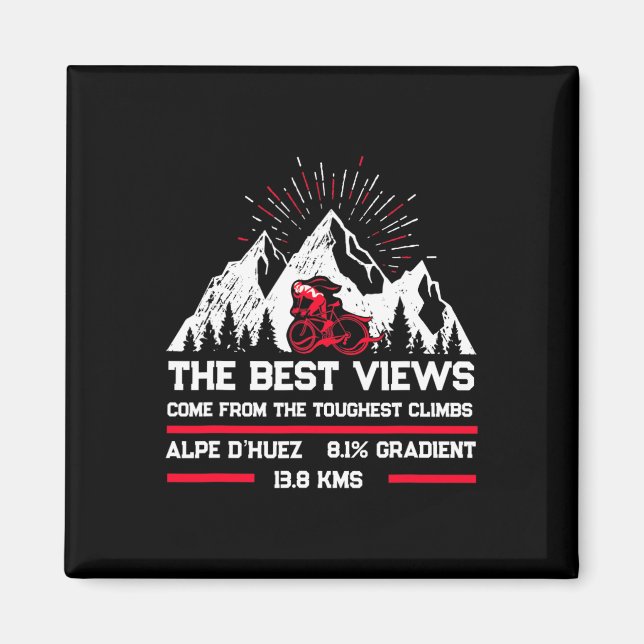Alpe D'huez Cycling Mountains  Magnet (Front)