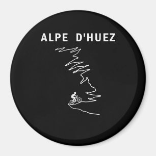 alpe dhuez france road cycling magnet