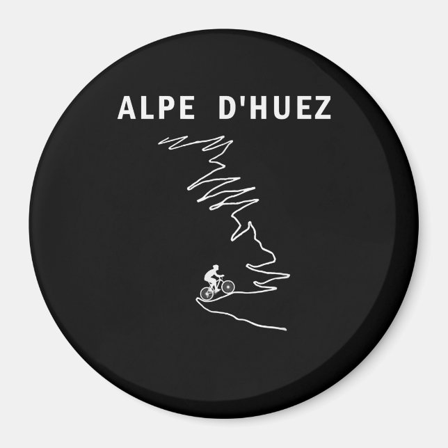 alpe dhuez france road cycling magnet (Front)