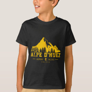 Alpe Dhuez France Ski Resort Alpine Skiing French T-Shirt