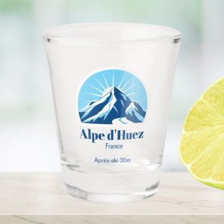 Alpe d'Huez France ski vacation resort Shot Glass