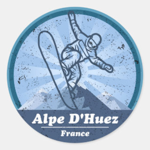 Alpe d'Huez Ski Resort - Snowboard Sticker