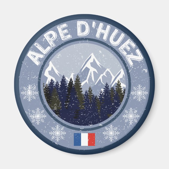 Alpe d'Huez Station de ski Magnet (Front)