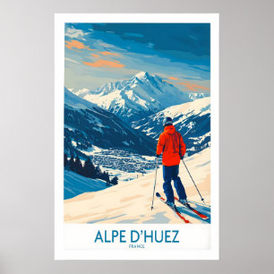 Alpe dHuez Wall Art Ski Poster 1
