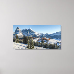 Alpe di Siusi winter landscape canvas print