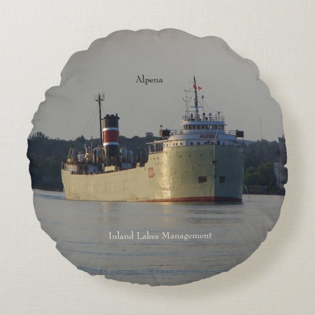 Alpena double sided round pillow (Front)