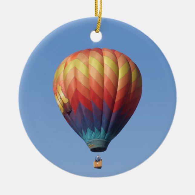 Alpenglow Hot Air Balloon Christmas Ornament (Front)