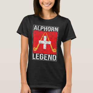 Alpenhorn Almhorn Natural Horn Blower Musician Leg T-Shirt