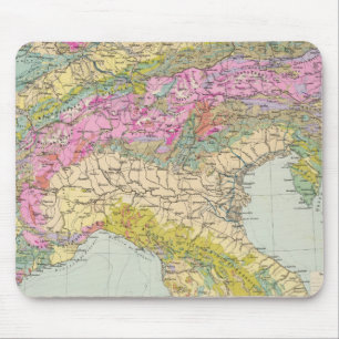 Alpenlander - Atlas Map of the Alps Mouse Mat