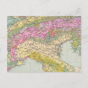 Alpenlander - Atlas Map of the Alps Postcard