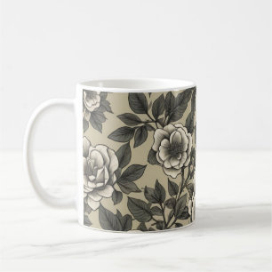 Alpenrose floral vintage pattern coffee mug