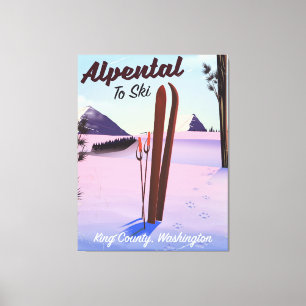 Alpental King County, Washington ski poser Canvas Print