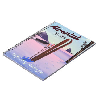 Alpental King County, Washington ski poser Notebook