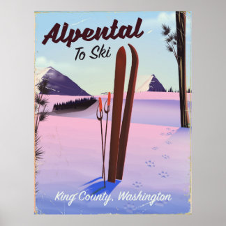 Alpental King County, Washington ski poser Poster