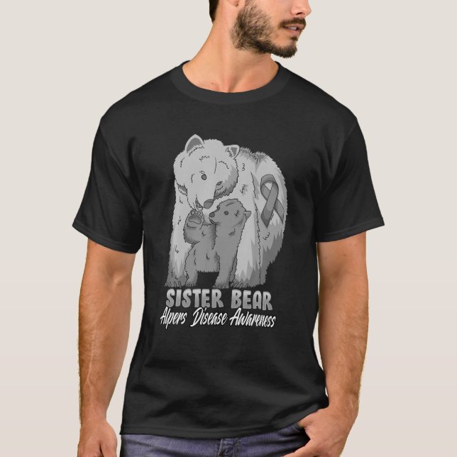 Alpers Disease Child Awareness Mama Bear Support R T-Shirt (Front)