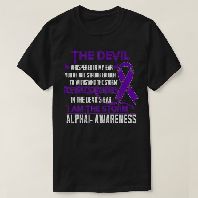 Alpha1 Awareness I am the Storm Devil  T-Shirt (Design Front)