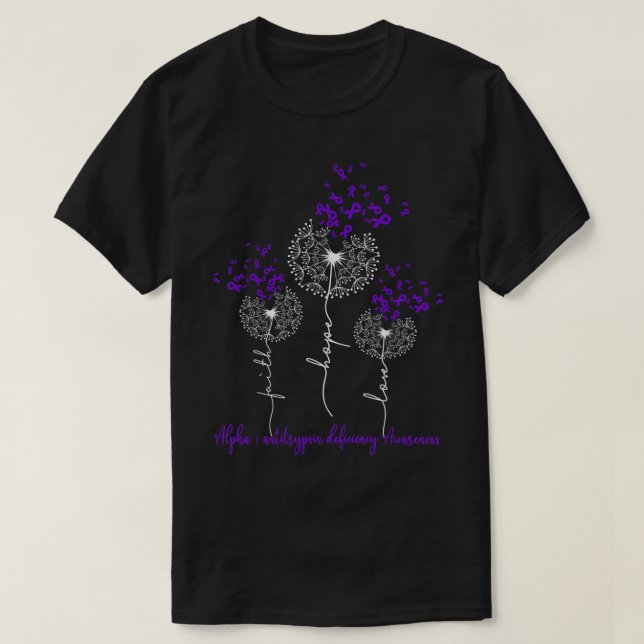 Alpha 1 Antitrypsin Deficiency Awareness T-Shirt (Design Front)