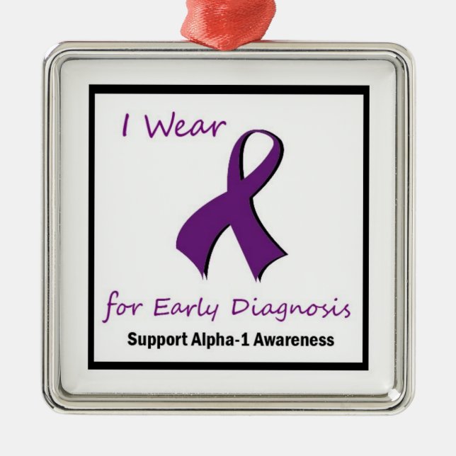 Alpha-1 Awareness Ornament (Front)