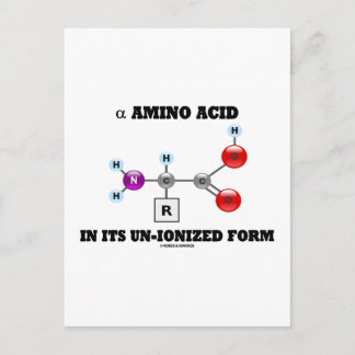 alpha Amino Acid In Its Un-Ionised Form (Molecule) Postcard