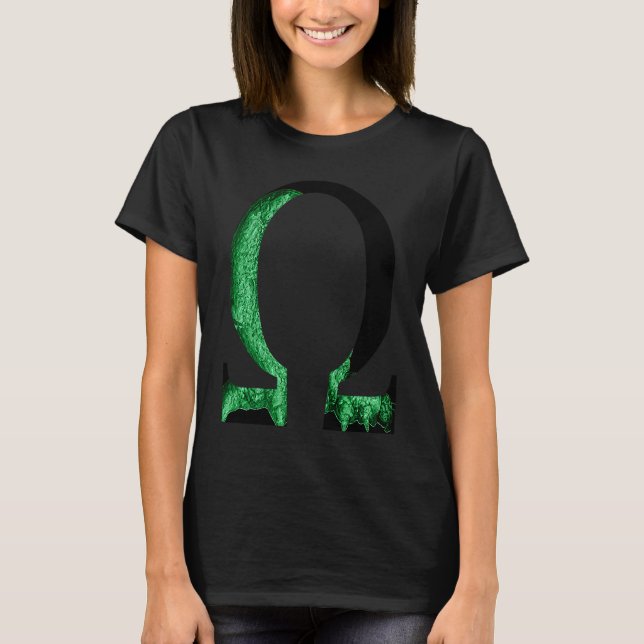 Alpha and Omega Artistic Psychedelic Caterpillar T-Shirt (Front)
