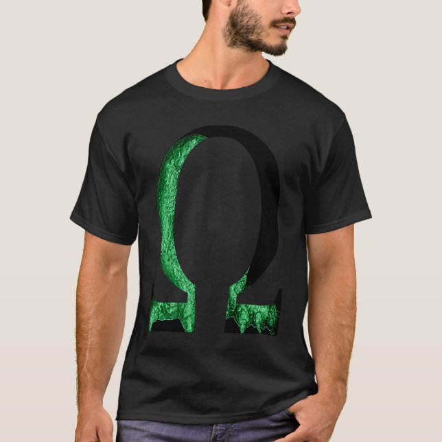 Alpha and Omega Artistic Psychedelic Caterpillar T-Shirt (Front)