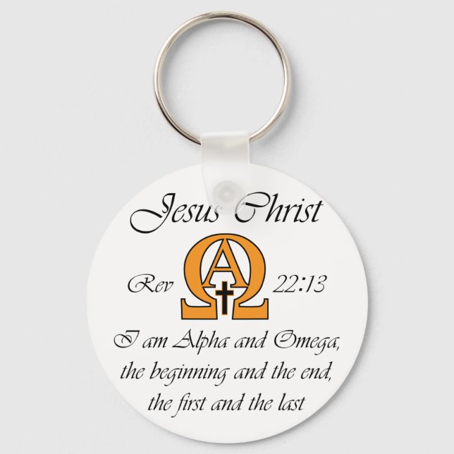 Alpha and Omega Key Ring (Front)