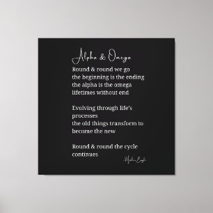 Alpha and omega poem poetry canvas art wall decor