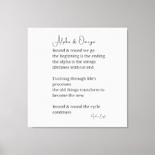 alpha and omega poem poetry canvas art wall decor 