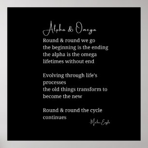 Alpha and omega poem poetry wall art instant 