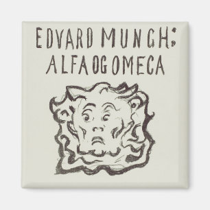 Alpha and Omega:Title Page by Edvard Munch Magnet