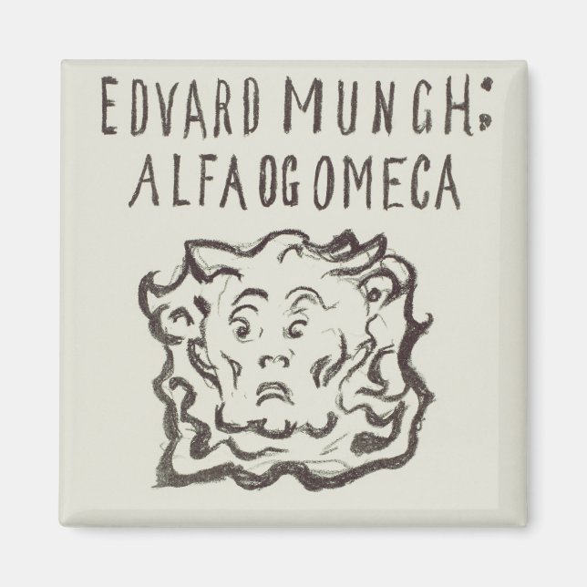 Alpha and Omega:Title Page by Edvard Munch Magnet (Front)