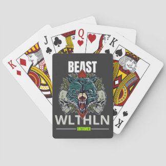 Alpha Beast _ Untamed Wolf Streetwear Fearless Playing Cards