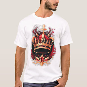 Alpha Boss Crown Luxury T-Shirt – Premium Red Blac