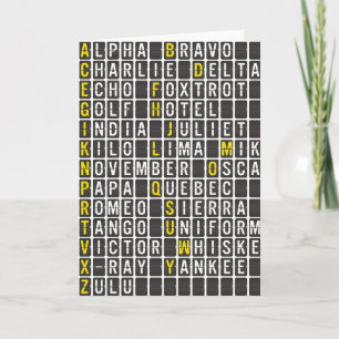 Alpha-Bravo-Charlie Thank You Card