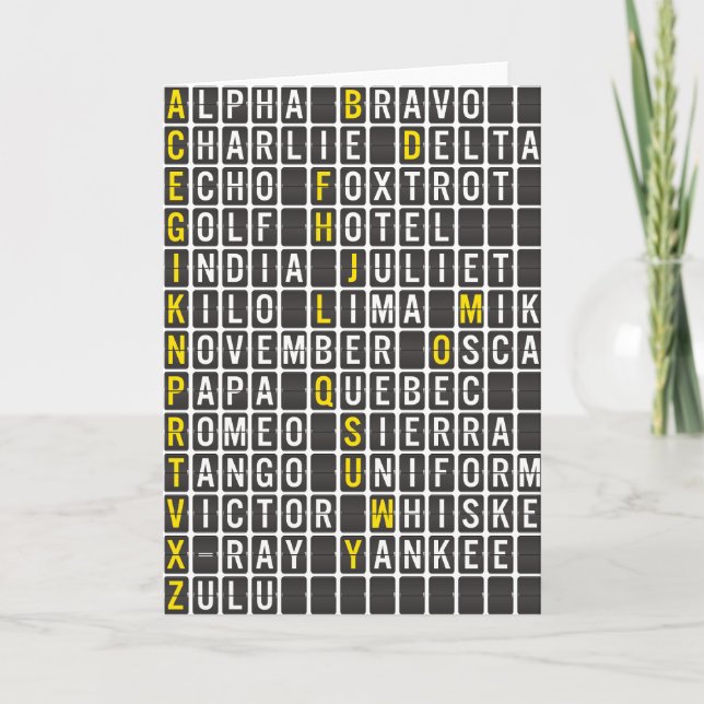 Alpha-Bravo-Charlie Thank You Card (Front)