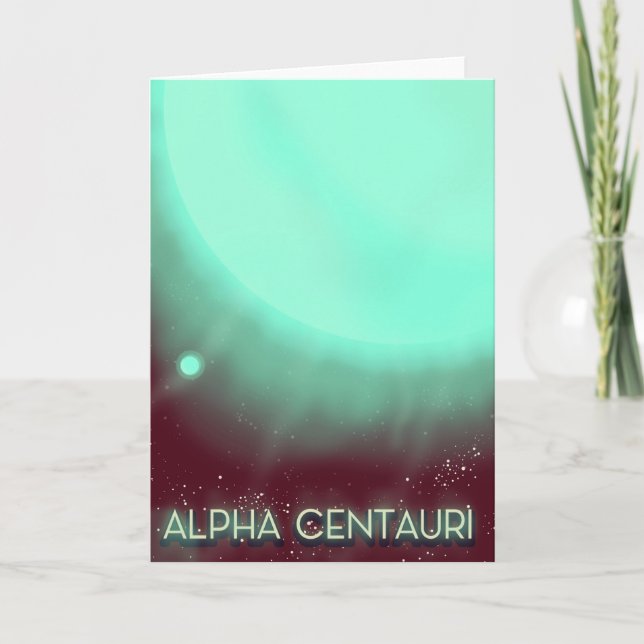 Alpha Centauri Space Art poster Holiday Card (Front)