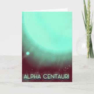 Alpha Centauri Space Art poster Holiday Card