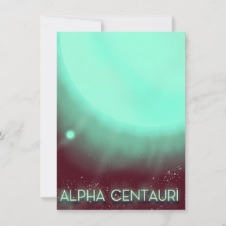 Alpha Centauri Space Art poster Invitation