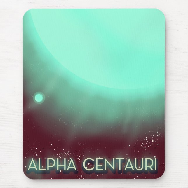Alpha Centauri Space Art poster Mouse Mat (Front)