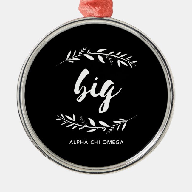 Alpha Chi Omega | Big Wreath Metal Tree Decoration (Front)