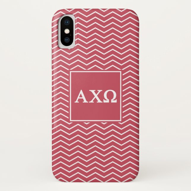 Alpha Chi Omega | Chevron Pattern Case-Mate iPhone Case (Back)