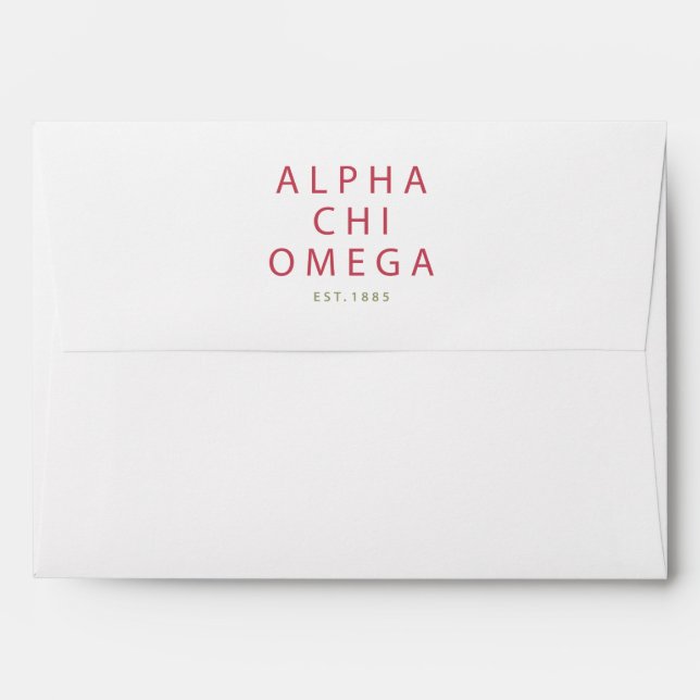 Alpha Chi Omega | Est. 1885 Envelope (Back (Top Flap))